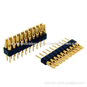 Pin Headers, 2.54mm Pitch, Machined Pin, Straight Type, 2-80-pin, 127mm Length with Solder Cup